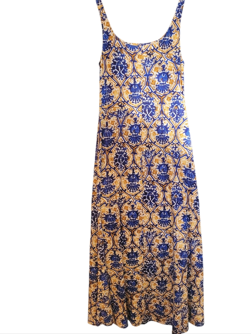 Peruvian Connection Valencia Tile Print maxi dress - S.        A54 - Picture 2 of 7